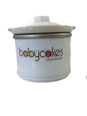 Babycakes Chocolatier White Ceramic Canister with Lid